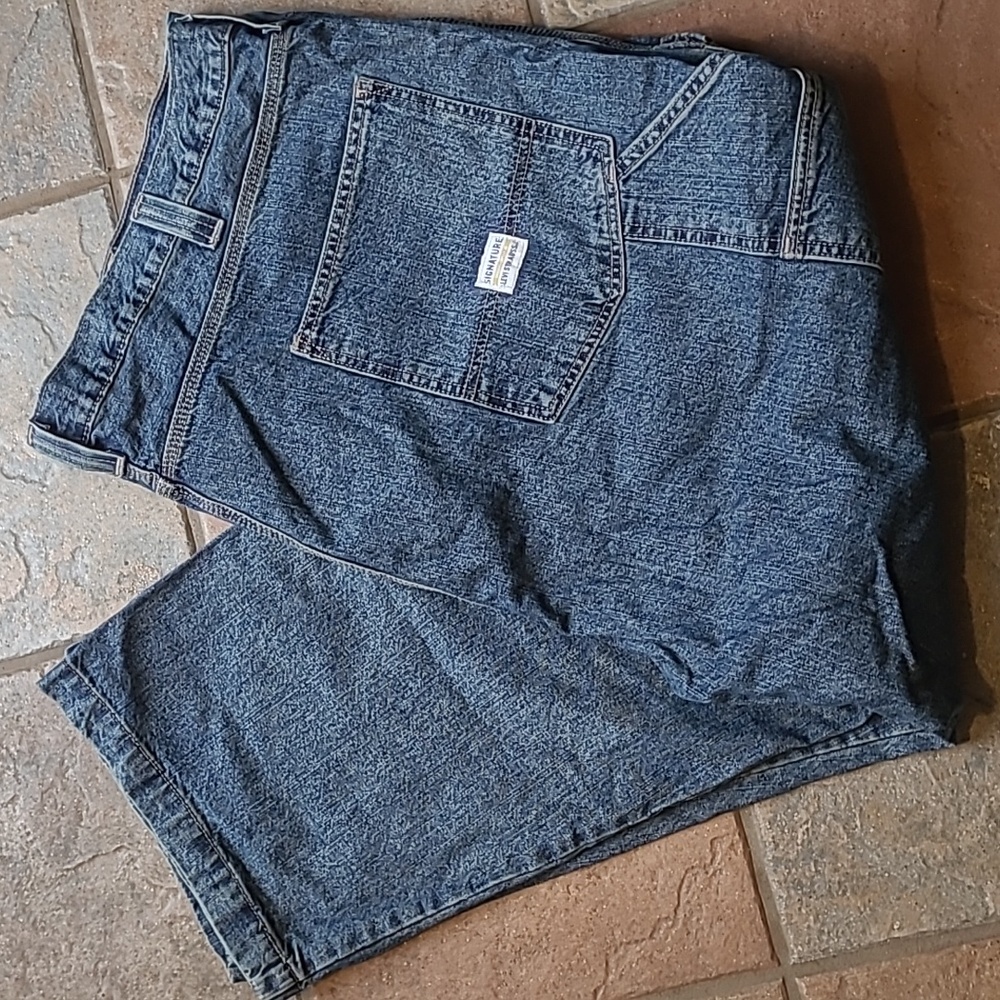Signature Gold Levis Mens 52 x 30 Carpenter denim blue jeans